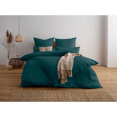 Bettwäsche OTTO HOME "Luisa", grün (petrol), B/L: 200cm x 200cm, 1 Stk., 2 Stk., Renforcé, B/L: 80cm x 80cm, 3, Renforcé, Obermaterial: 100% Baumwolle, Bettwäsche, Bettwäsche, 4 Qualitäten für dein perfektes Schlafgefühl (von Komfort bis Premium)