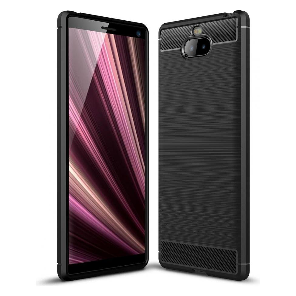 Screenguard Sony Xperia 10 Plus Hülle Carbon Brushed Soft TPU (Sony Xperia 10 Plus) (00024356)