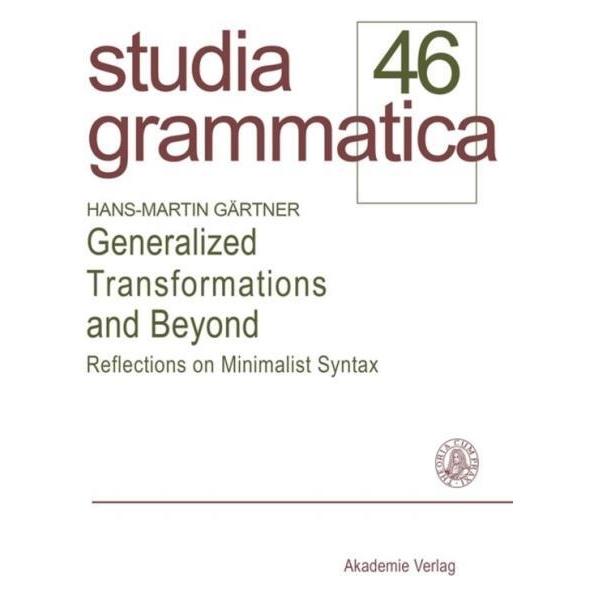 Akademie Generalized Transformations and Beyond (Deutsch, Softcover, Hans-Martin Gärtner) (55187817)