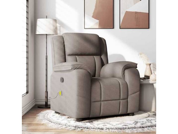 NEW 2026  Fauteuil Massant inclinable - Chaise simple - Multifonctionnel - Taupe Tissu 96x99x102 cm L3723