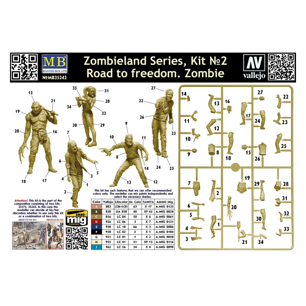 Master Box Zombieland Series, Kit No. 2. Road to freedom. Zombie (35242)