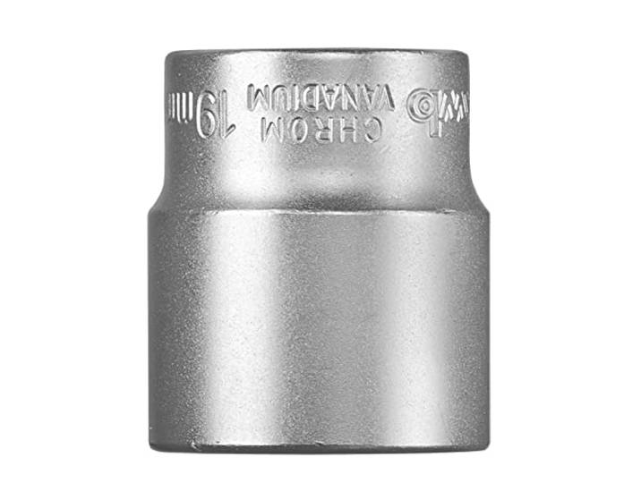 kwb Steeksleutelinzet 19 mm voor 3/8 '' ratels 372219 (vanadium verchroomd, gehard, mat verchroomd, hoogte 30 mm)