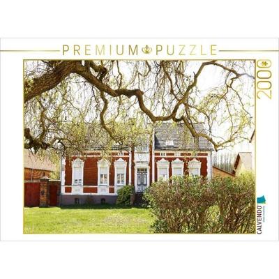 CALVENDO Puzzle Fresdorf in Brandenburg, Gehöft Baujahr 1909 | 2000 Teile Lege-Größe 90x67cm Foto-Puzzle für glückliche Stunden
