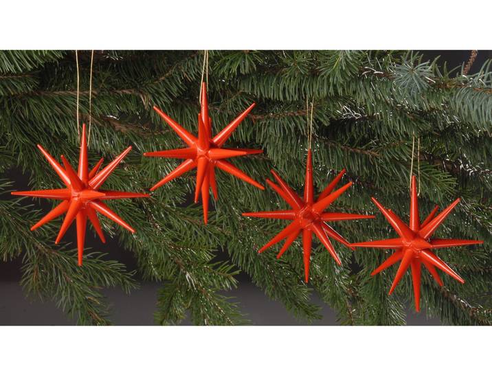 Christbaumschmuck ALBIN PREISSLER Handwerkskunst aus dem Erzgebirge , rot, Ø:10cm, Holzwerkstoff, Weihnachtsbaumschmuck, Christbaumschmuck, Weihnachtsdeko aus Holz
