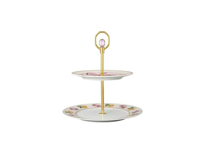Etagere ROSENTHAL Etagere Marshmallow , gold (mehrfarbig), H:25,2cm, Servierplatten, Etagere