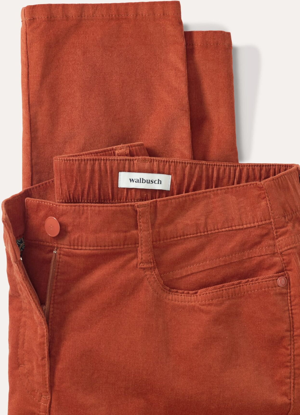 Walbusch Five Pocket Cordhose, normale Größen#Kurzgrößen, Farbe Braun, 48, softer Griff brillante Farben Damen