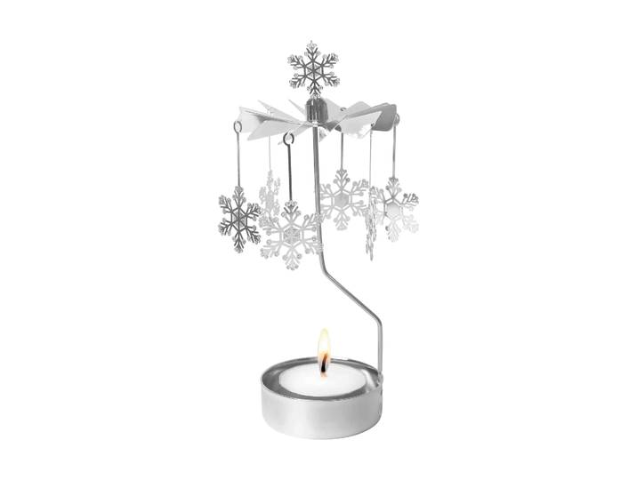 Pluto Design Carrousel à bougies Let it snow Argent