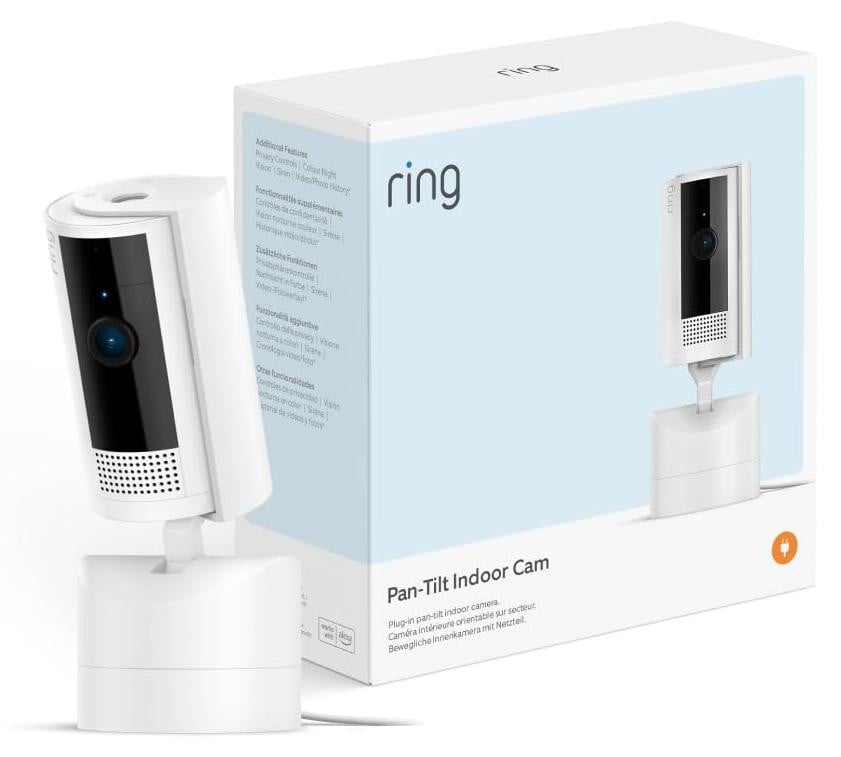 Ring Pan-Tilt Indoor Camera Draai- en kantelbare beveiligingscamera wit