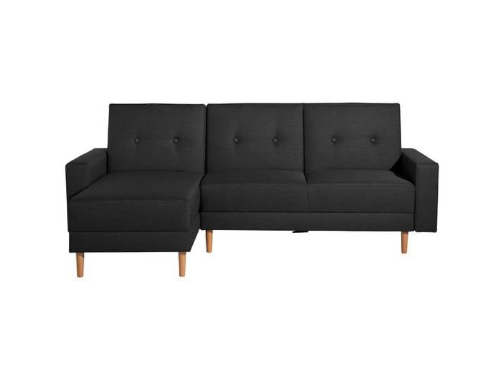 Eckschlafsofa, Schwarz, 230x93x152 cm, Textil, 6-Sitzer & Schlaffunktion, Modern, Max-Winzer