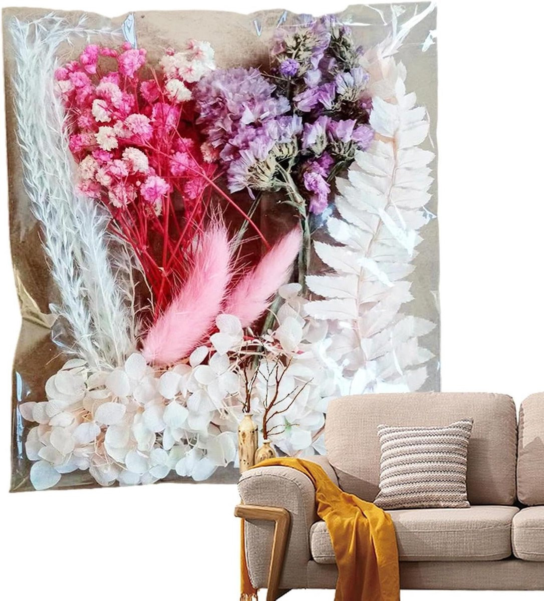 Gedroogde Bloemen voor Decoratie en Knutselen - Roze - 1 set