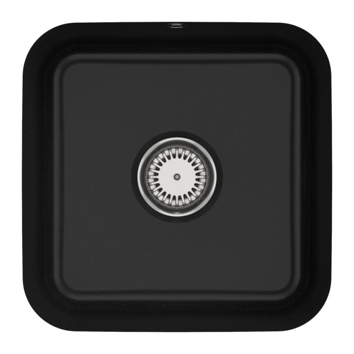 Villeroy und Boch Unterbauspüle 670301J0 mit Ablaufgarnitur, Handbetätigung, Befestigungssatz, Chromit