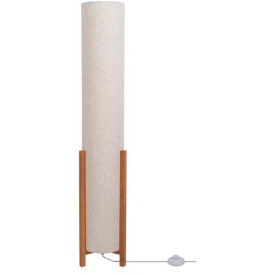 NÄVE Stehlampe "Matida", beige (natur), 1, Ø 18cm H: 110cm, 1 Stk., Leuchten, 1xE27 exkl., Holzgestell, Textilschirm natur, H: ca. 32cm, D: ca. 22cm, Stehlampe