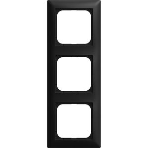 Busch-Jaeger Steckdosenrahmen 1723-915, Balance SI, 3-fach, schwarz matt