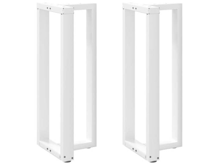 HGDFWRQW 2er Set Bartischbeine T-Form Weiß 40x35x100 cm Stahl Ergonomische Tischkufen mit Bodenausgleich für Stehtische in Küche oder Essbereich, inklusive Schrauben.