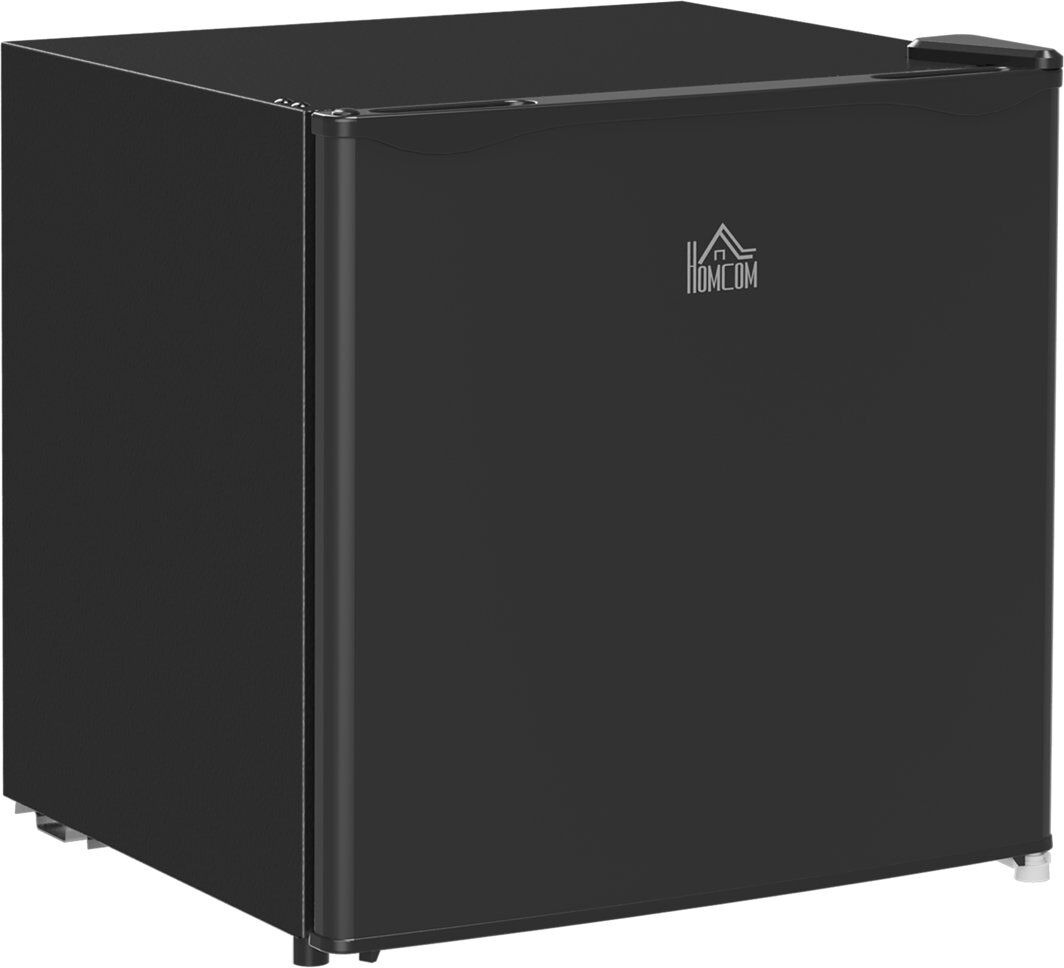 Brayden Studio HOMCOM 46L Counter Top Fridge with Chiller Box Mini Fridge for Bedrooms Silver 49cm H X 48cm W X 44cm D