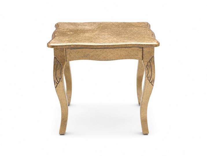 JVmoebel Beistelltisch Barock Hocker Goldfarben Antik Elegant Stilvoll Luxus Design Sofort (Einzelstück, 1-St., 1 Beistelltisch), Goldfarbene Oberfläche im Antik-Look mit Verzierungen