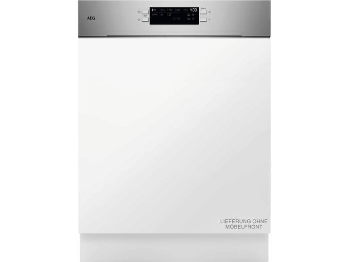AEG teilintegrierbarer Geschirrspüler GT620C2SCM , Energieeffizienz: C, weiß (edelstahl), B:59,6cm H:81,8cm T:57cm, Geschirrspüler, Spülmaschine – starke Sprühabdeckung, viel Platz & sauber, teilintegrierbarer Geschirrspüler