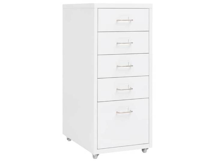 Classeur mobile Blanc 28x41x69 cm Métal