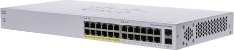 CISCO CBS110 Unmanaged 24-port GE, Partial PoE, 2x1G SFP Shared
