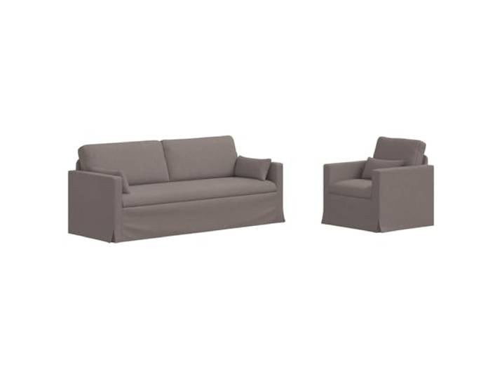 Todiikf Sofaset 2-teilig Taupe Stoff Modulares Sofa Set 198x78x80 cm Modulares 2er Couch Set in Taupe mit robustem Metallrahmen für Wohnzimmer und Schlafzimmer, inkl. abnehmbarem Bezug.
