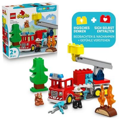 LEGO DUPLO Town 10473 Löschauto mit Schlauch und Feuerwehrmann, Spielset