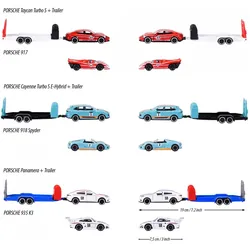 Majorette Porsche Race Trailer Assortment 3-sort.
