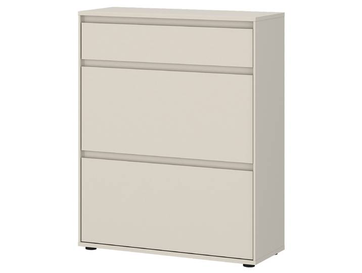 Commode à chaussures Brayu avec portes 75cm Beige/Cachemire