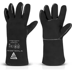 Stahlwerk, Schutzhandschuhe, Schweisserschutzhandschuhe 2er Set Schweisserhandschuhe Hitzeschutzhandschuhe (One Size)