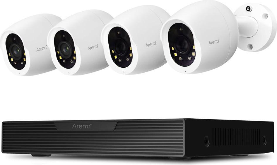 Arenti 8CH 8MP/4K POE NVR Kit mit 4 Stk. IP-Kameras