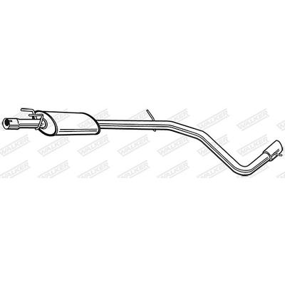 Walker Mittelschalldämpfer [Hersteller-Nr. 23923] für Fiat