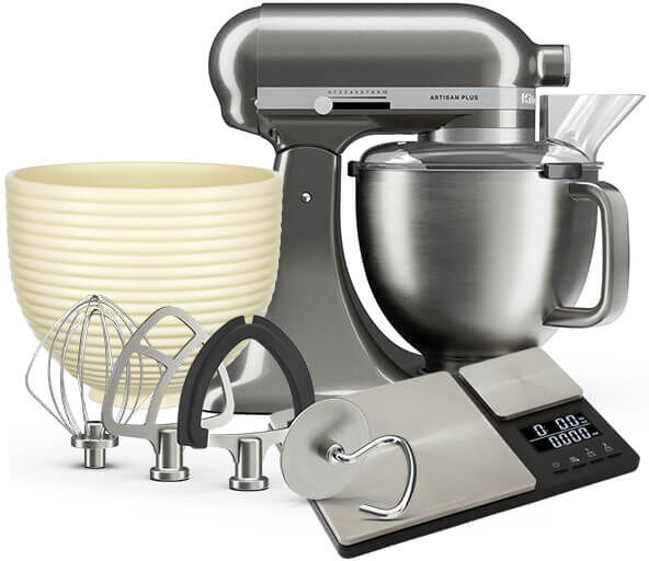 KitchenAid Artisan Plus Medallion Silver 4.7L Tilt Head Stand Mixer With FREE Gifts