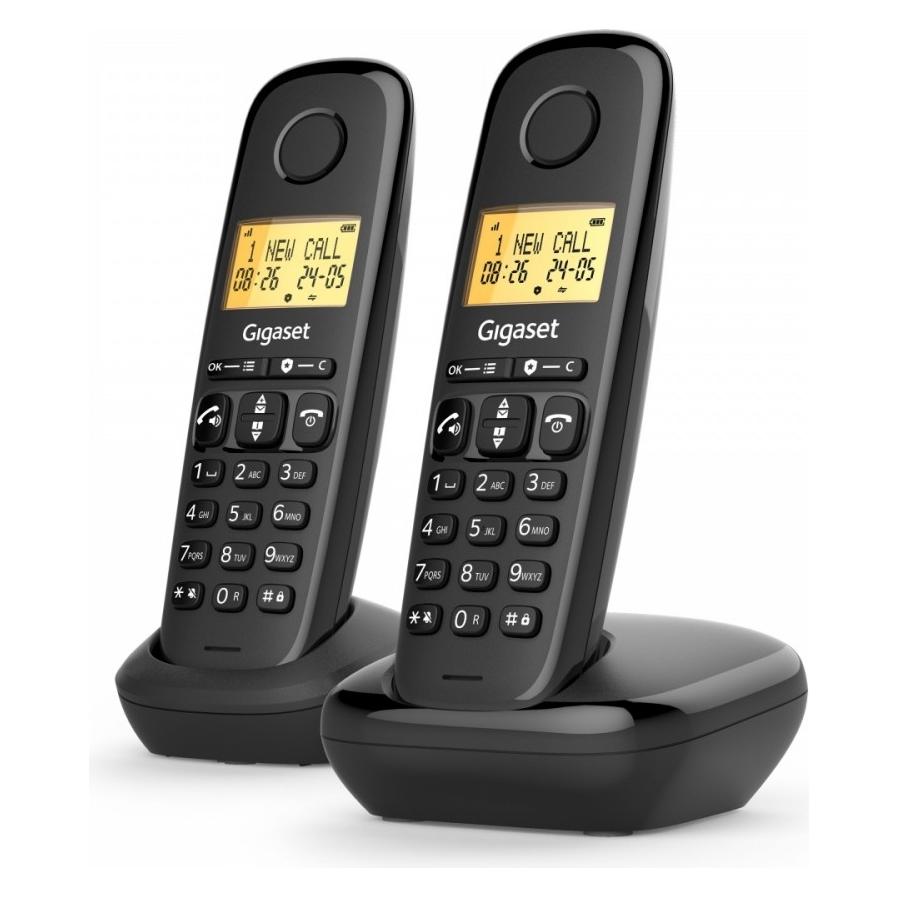 Gigaset Telefon DECT analog Basic 100 DUO czarny (Gigaset Basic 100 Duo)