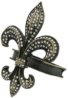 Saro Lifestyle Fleur-de-Lis Design Napkin Ring (Set of 4)