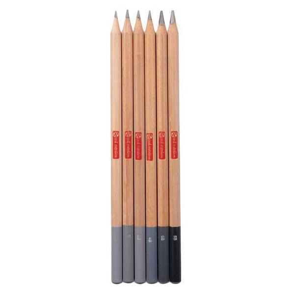 Royal Talens Art Creation Bleistifte, rund, 6er Etui (2B, 4B, 6B, 8B, B, HB, 6x) (9028106M)