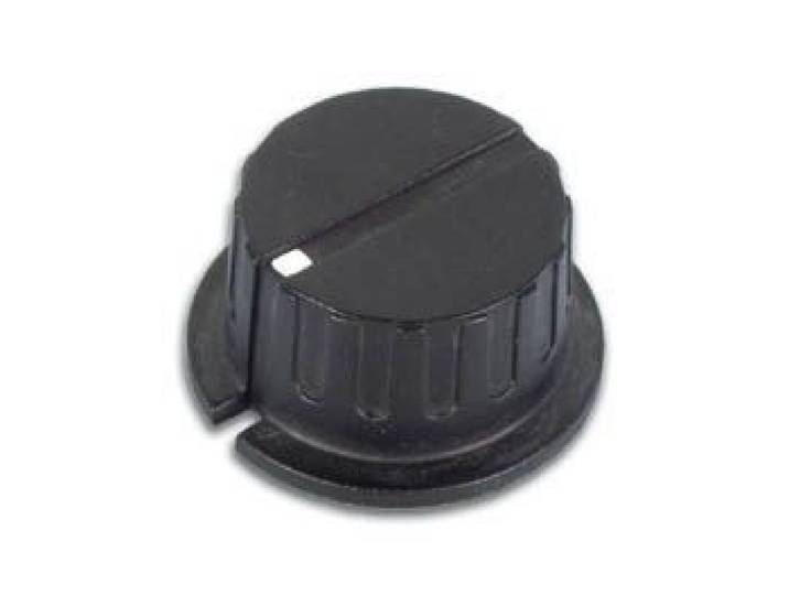KNOP - ZWART MET WITTE PUNT - 35.7mm/6mm