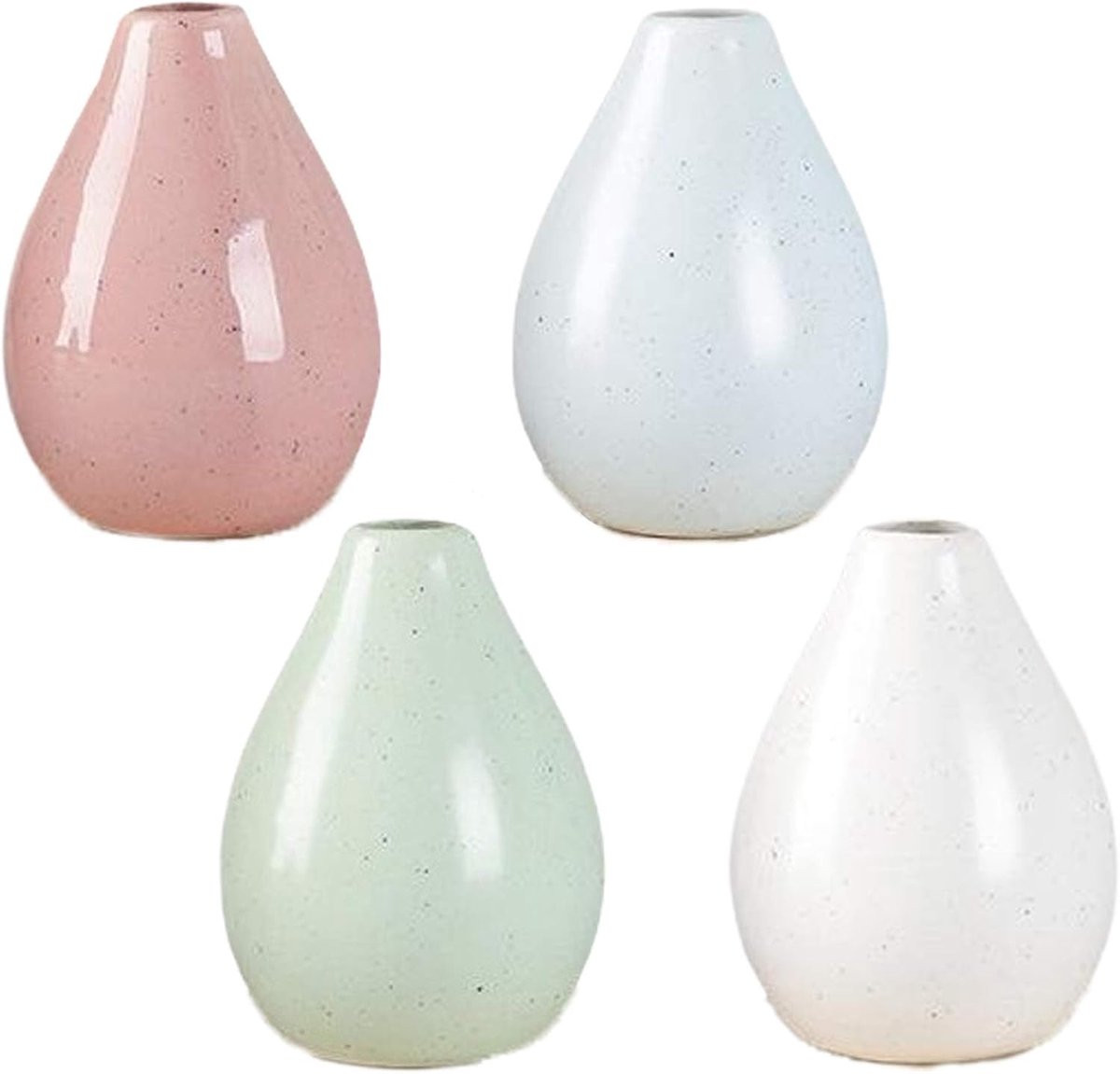 Moderne Keramische Vaas in Blauw en Wit voor Elegante Bloemdecoratie
