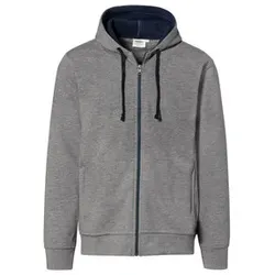 Kapuzenjacke Bonded 455, grau meliert/tinte, Größe 2XL - grau - 2XL