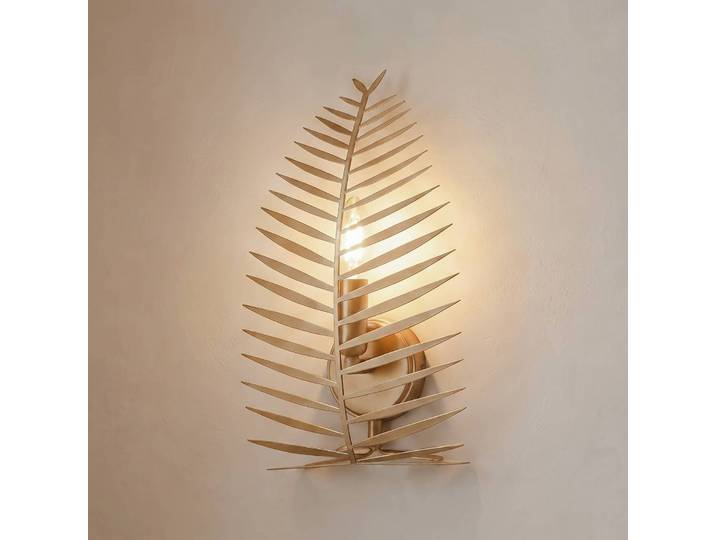 Wandleuchte LEAF Opviq, dimmbar, messing / gold, für Wohn- / Esszimmer, Metall, Modern