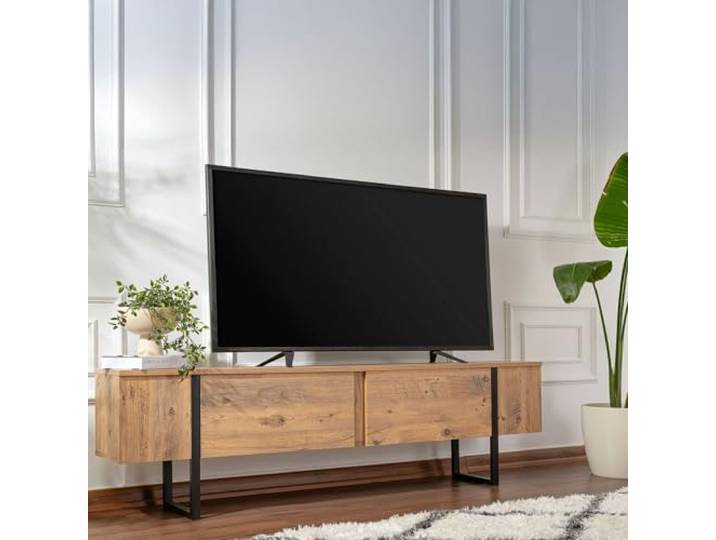 Dmora TV-Schrank Gussola 180x29,5x50h cm Braun, EIN Regal