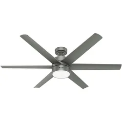 Hunter DC Deckenventilator Solaria Silber 152 cm mit LED 152