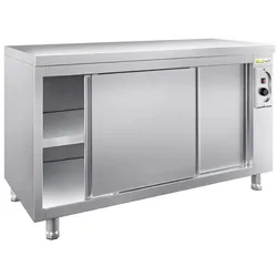 Beheizter Unterschrank aus Edelstahl 1400x700 mm PREMIUM - GOLDINOX
