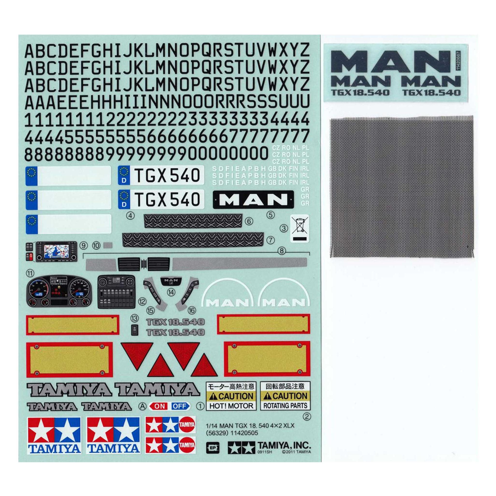 Tamiya Sticker MAN TGX 18.540 Ver.II (319495822)