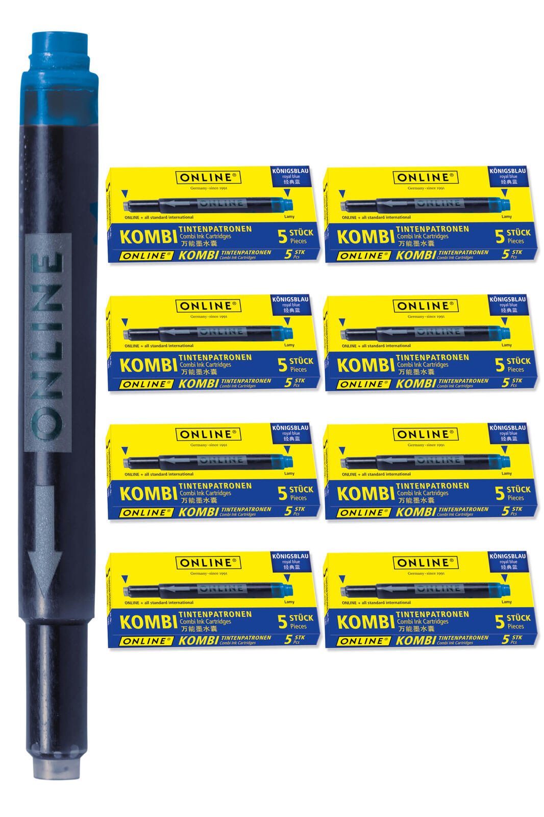 ONLINE® Kombipatrone für Füller blau 70049