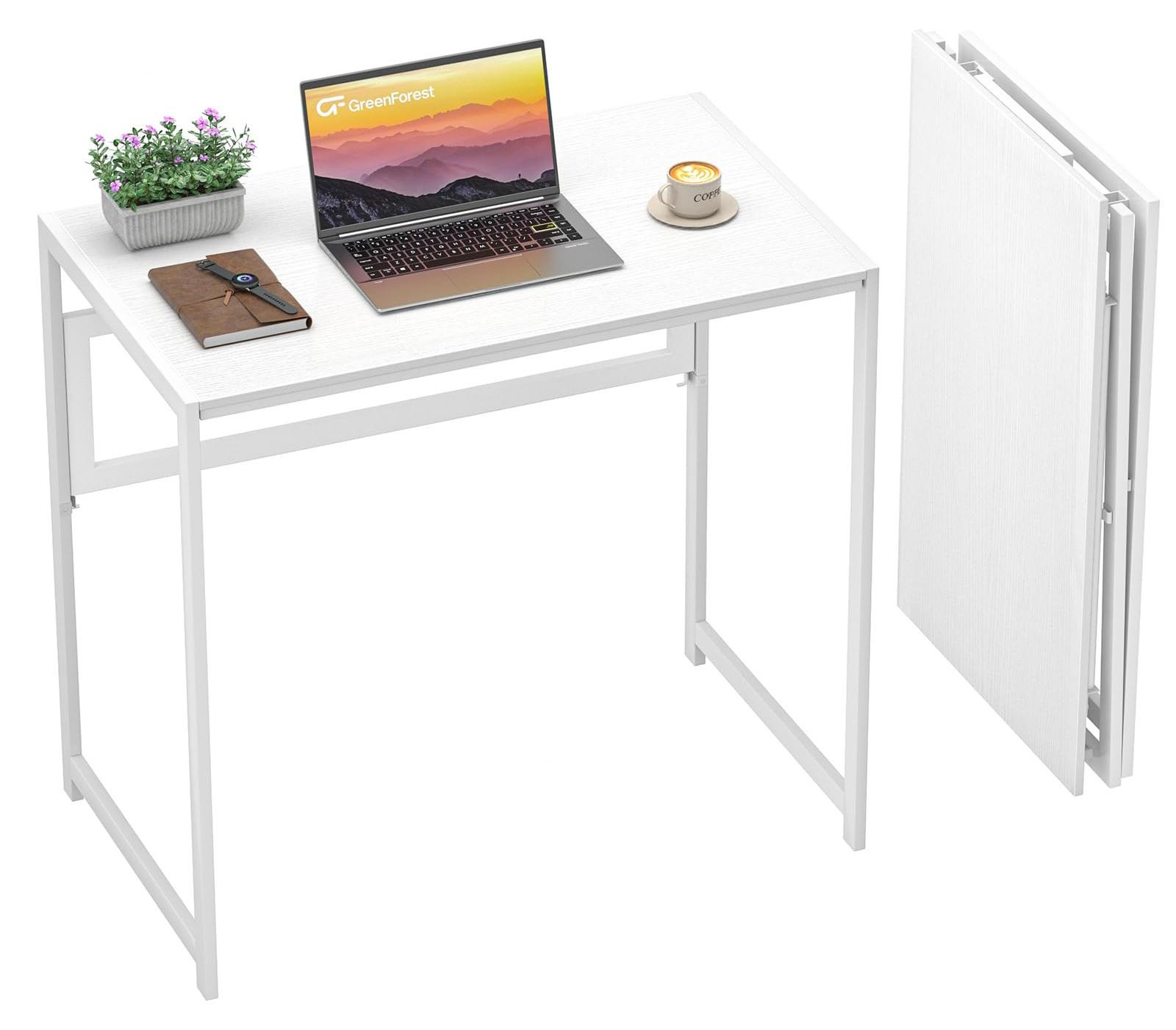 Selius Opvouwbaar Computerbureau voor Volwassenen - Wit - Breedte: 80 cm, Diepte: 48 cm