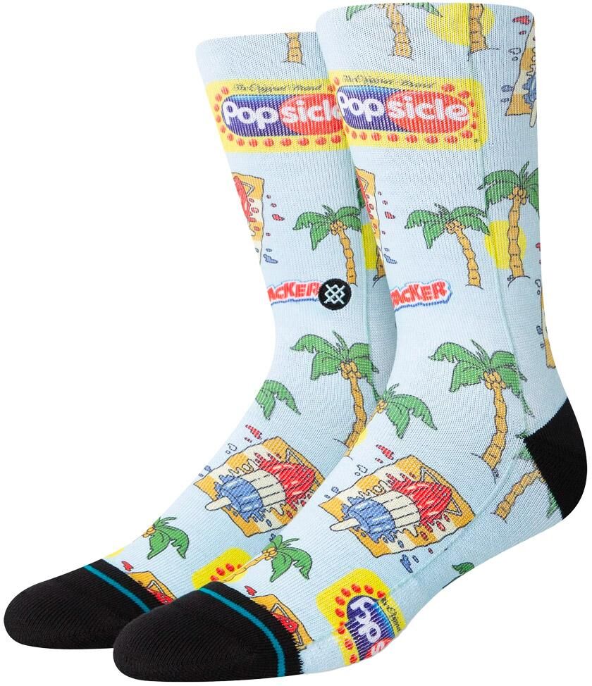 Stance  - Print & Pattern Socks Pops Crew Lightblue - L - Chaussettes