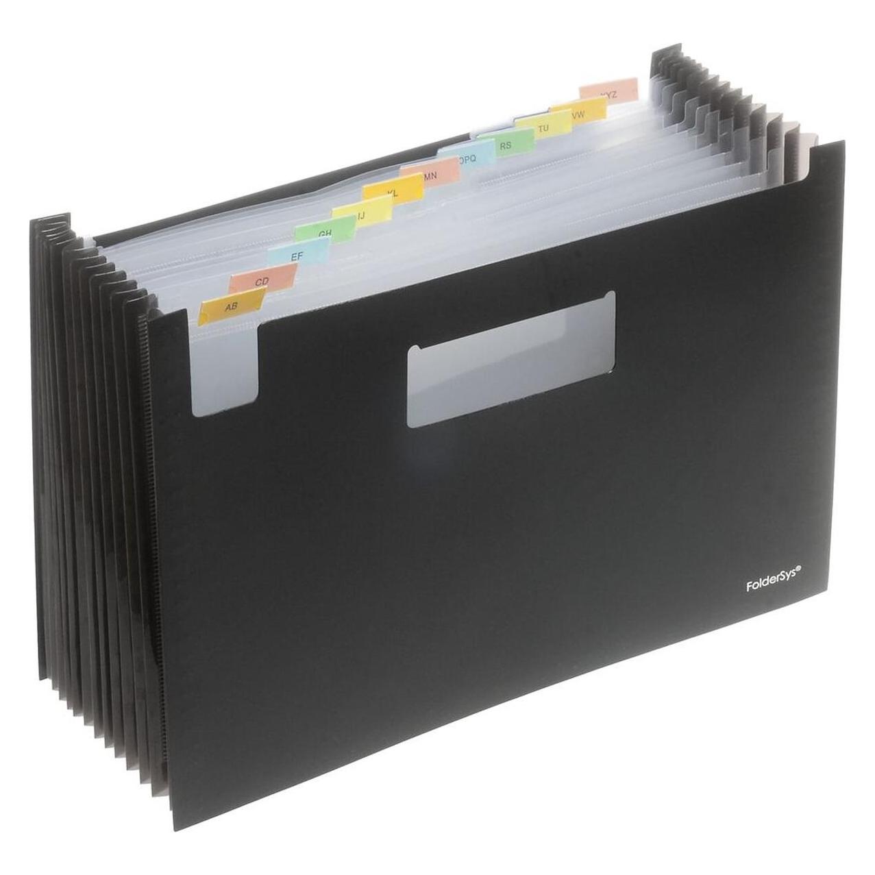 Foldersys Fächermappe 12 Fächer schwarz (A4, 1x) (70036-30)