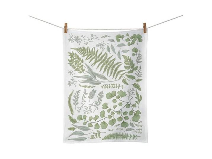 Geschirrtuch Chic Mic Green Leaves , grün (bunt), B:50cm L:70cm, 100% Baumwolle, Geschirrtücher, Geschirrtuch