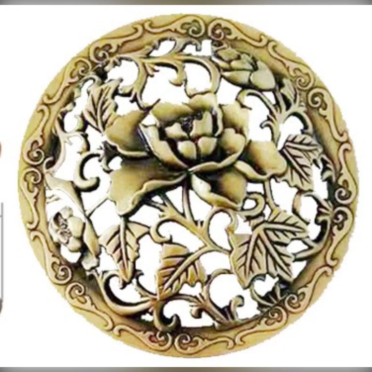 INF Rosen-Räuchergefäß/Aromatherapie-Kerzendeckel - Zinklegierung, Winddicht, Dekorativ Gold