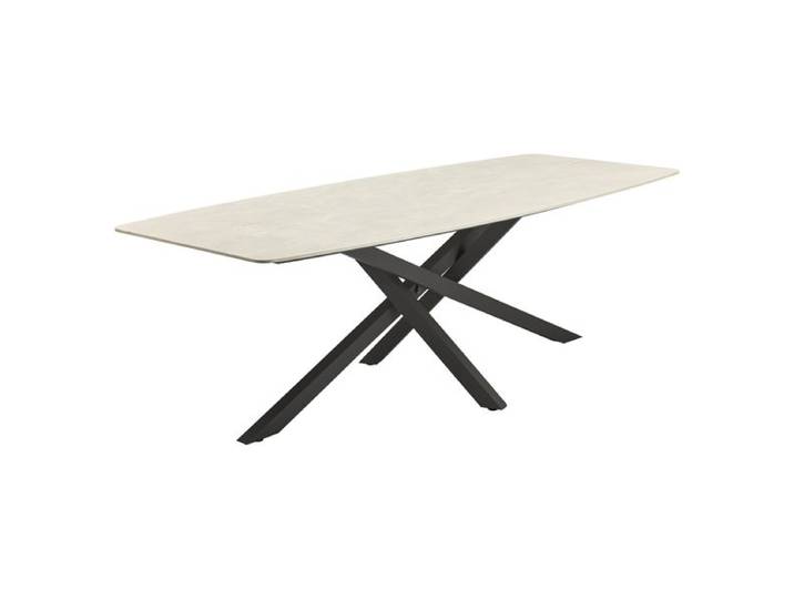 LC Garden Como Gartentisch 200x100cm Aluminium/Sinterstone Dunkelgrau Sand