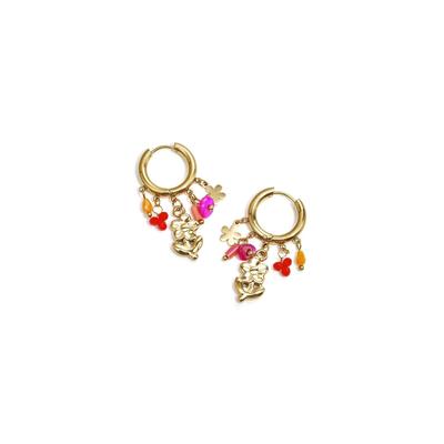 Paar Ohrhänger ADELIA´S, Damen, Gr. Damen, lila, Ohrringe, Trendig durch verspielte Kettenanhänger mit Kirschmotiv